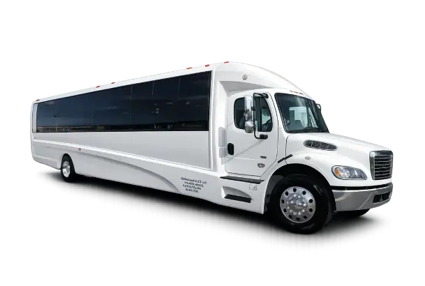 37 Passenger White Shuttle Bus 1 1