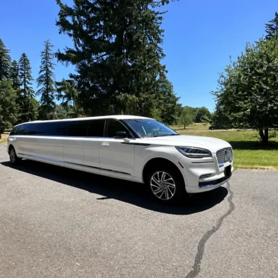 14 Passenger White Lincoln Aviator Stretch Limousine 04
