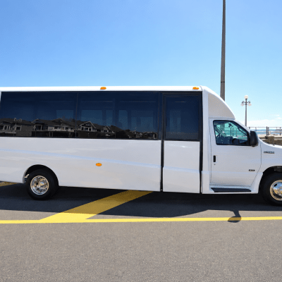 23 Passenger White Shuttle Bus 08