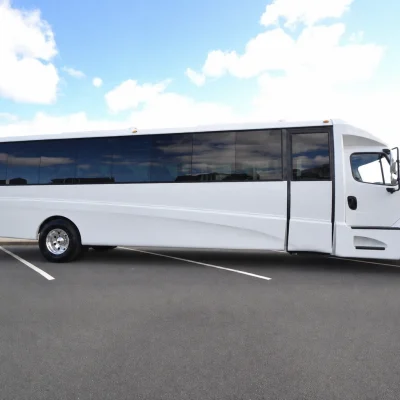 37 Passenger White Shuttle Bus 03