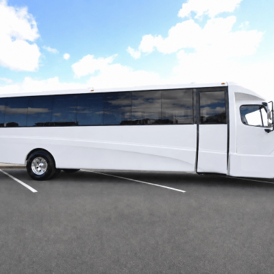 37 Passenger White Shuttle Bus 06