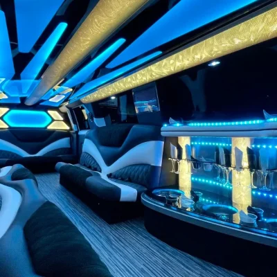 18 Passenger White Cadillac Escalade Stretch Limousine