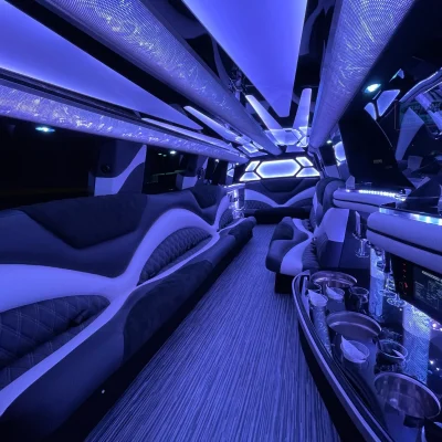 18 Passenger White Cadillac Escalade Stretch Limousine