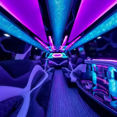 18 Passenger White Cadillac Escalade Stretch Limousine