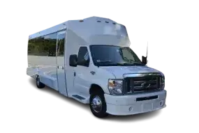 20 Passenger White Luxury Party Bus