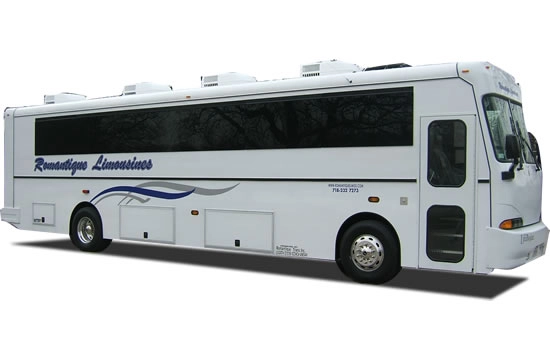 Luxury 35-passenger executive coach bus for group travel.