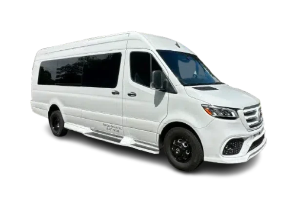 14 PASSENGER WHITE SPRINTER LIMOUSINE