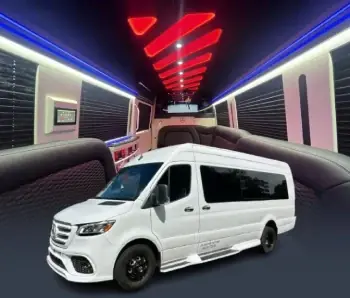 14 Passenger White Sprinter Limousine