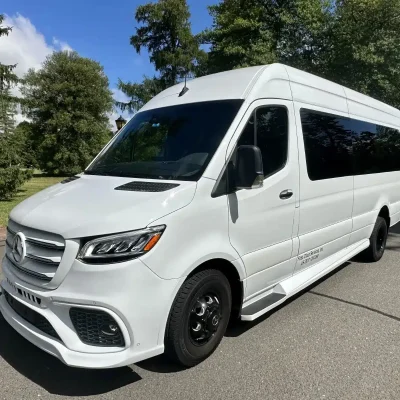14 Passenger White Sprinter Limousine-05