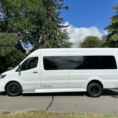 14 Passenger White Sprinter Limousine-08