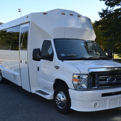 20 passenger white bus 2
