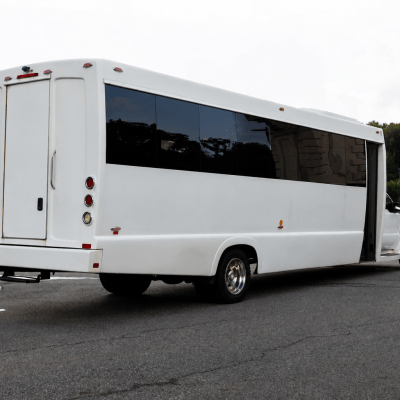 30 Passenger White Bus Scaled