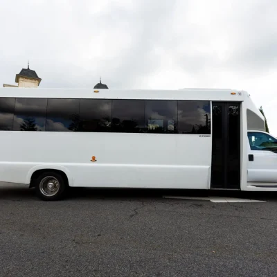 30 Passenger White Luxury Party Bus-07