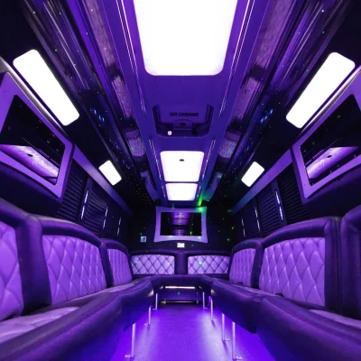 30 Passenger White Luxury Party Bus-05