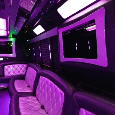 30 Passenger White Luxury Party Bus-02